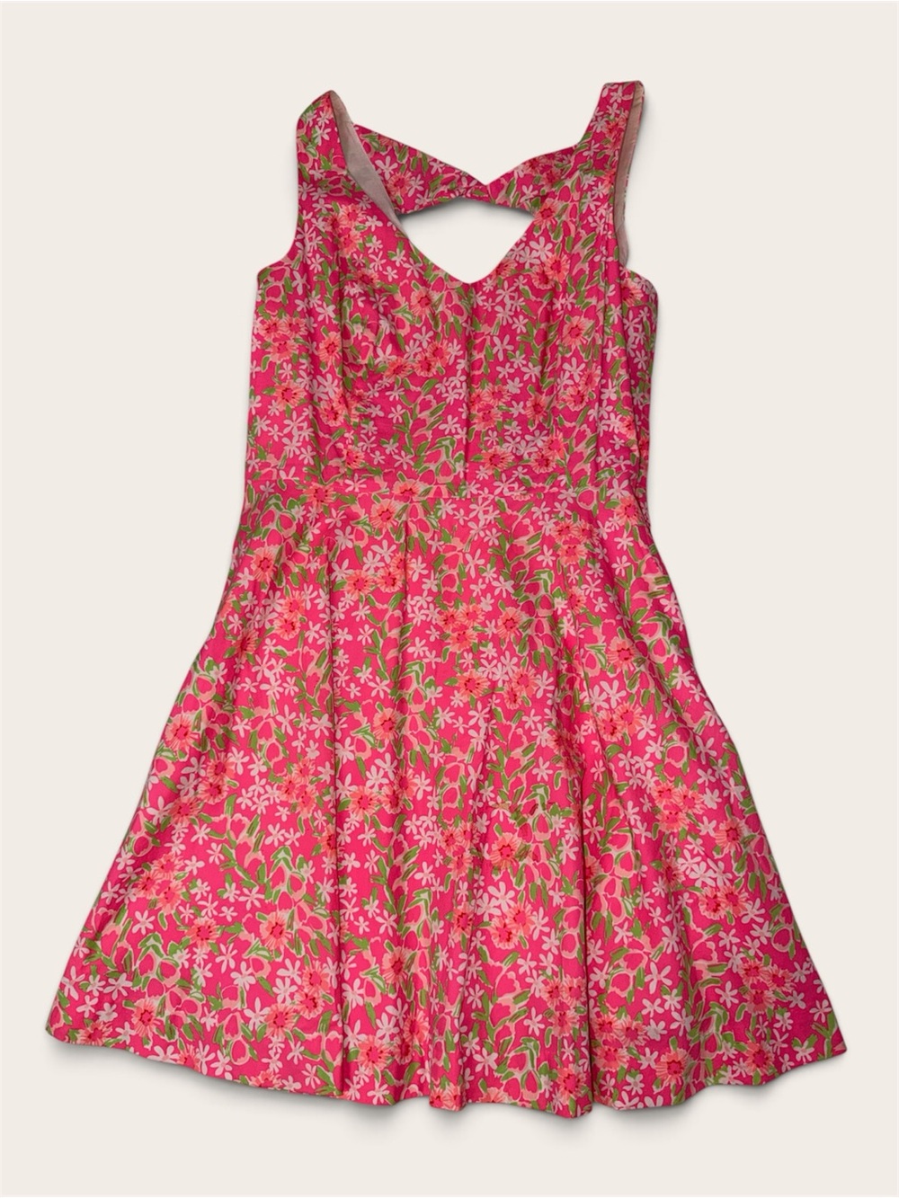 Lilly Pulitzer Freja Dress “Everything Nice” Print Fiesta Pink Size 14 Floral